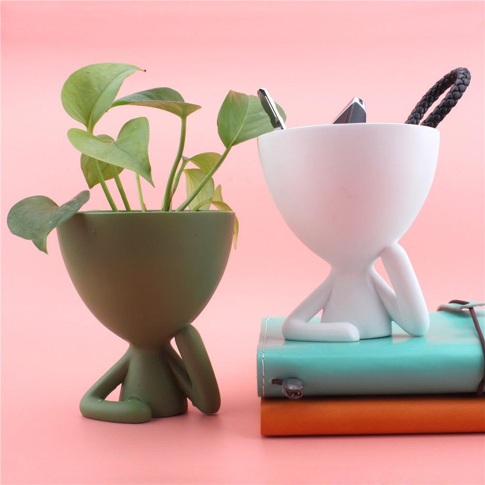 Cartoon cheek support abstract figurine desktop decoration creative home