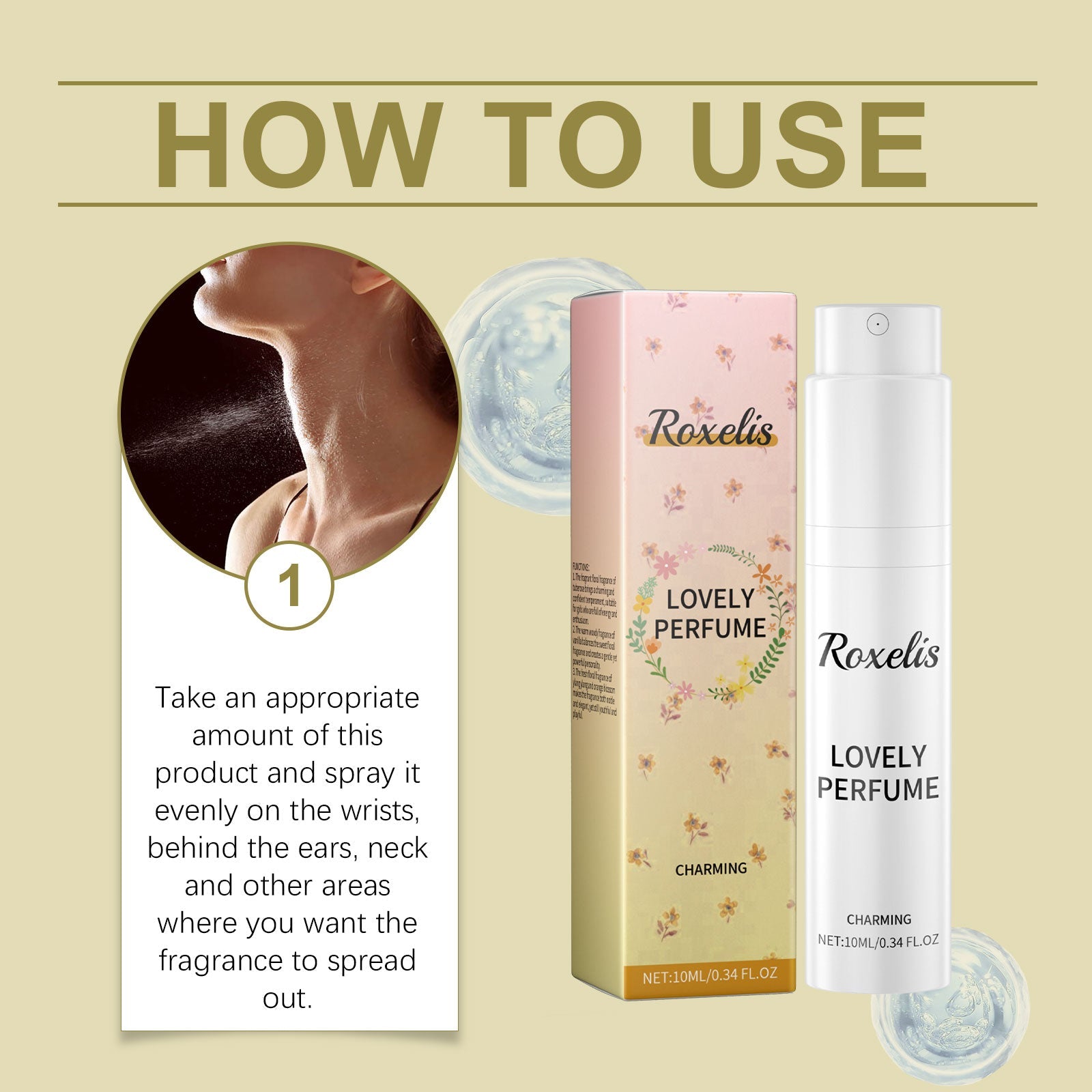 Rotated-Tuberose Perfume Spray, Women Keep Fragrance Light And Fresh Lasting Fragrance Dating Charm Perfume