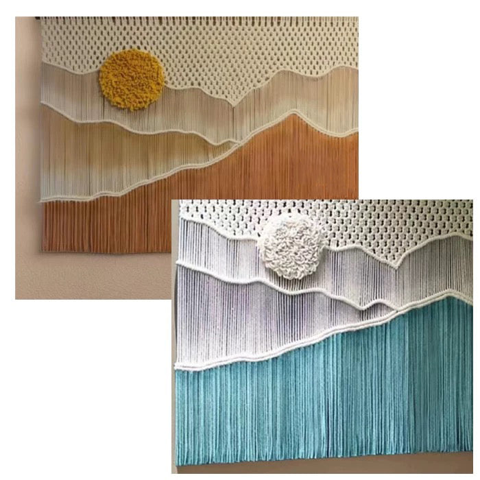 Hand dyed landscape tapestries decorative paintings woven pendants wall carpets