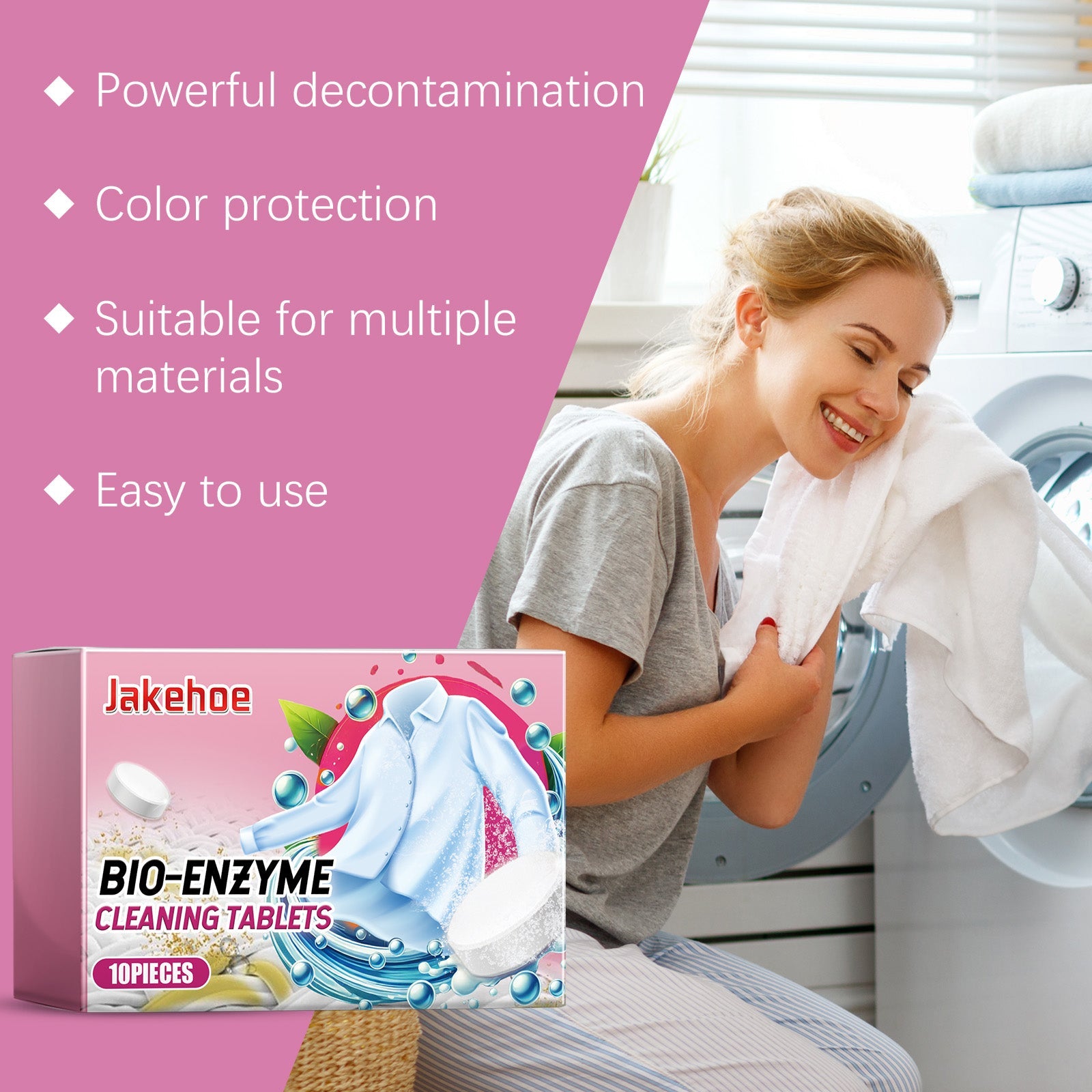 Clothing Decontamination Effervescent Tablet Biological Enzyme Explosion Salt Household Clothing Decontamination Decontamination Stain Leave Fragrance Cleaning