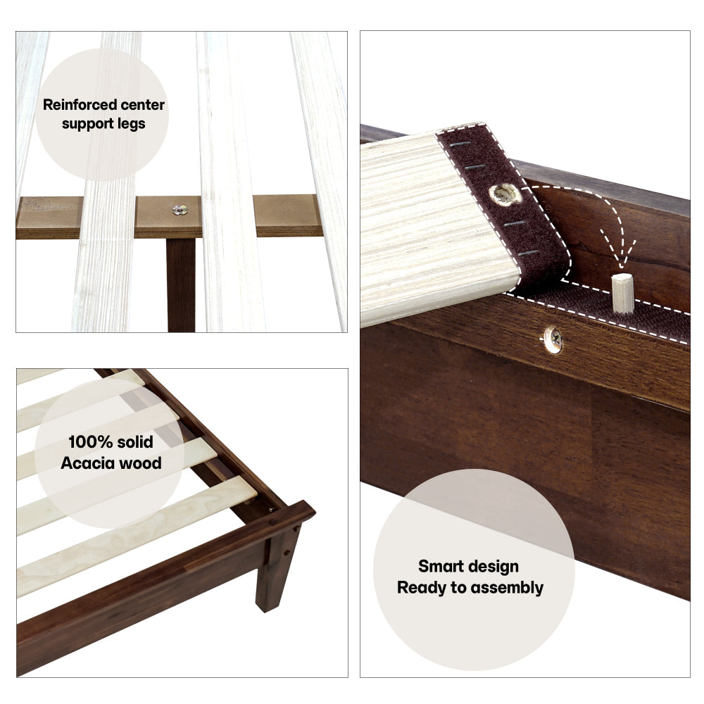 Acacia Kaylin Solid Wood Bed Frame