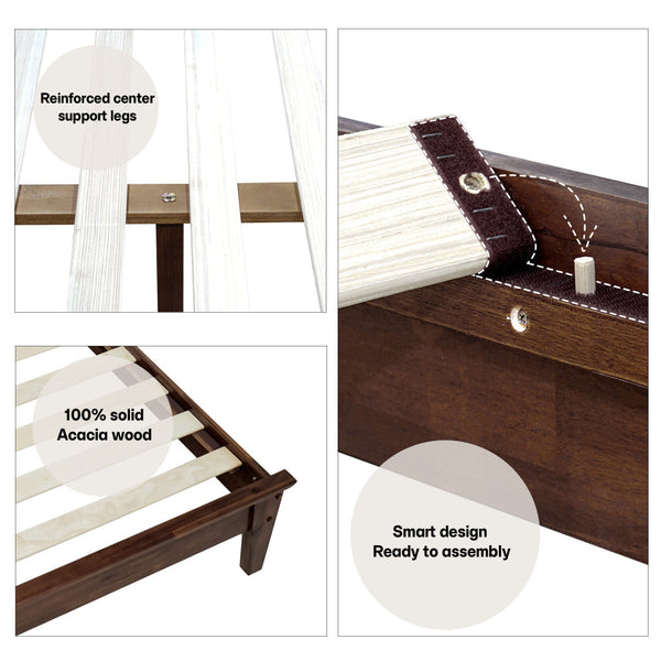 Acacia Kaylin Solid Wood Bed Frame
