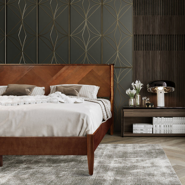 Rorns Panthera Platform Bed Frame With Headboard