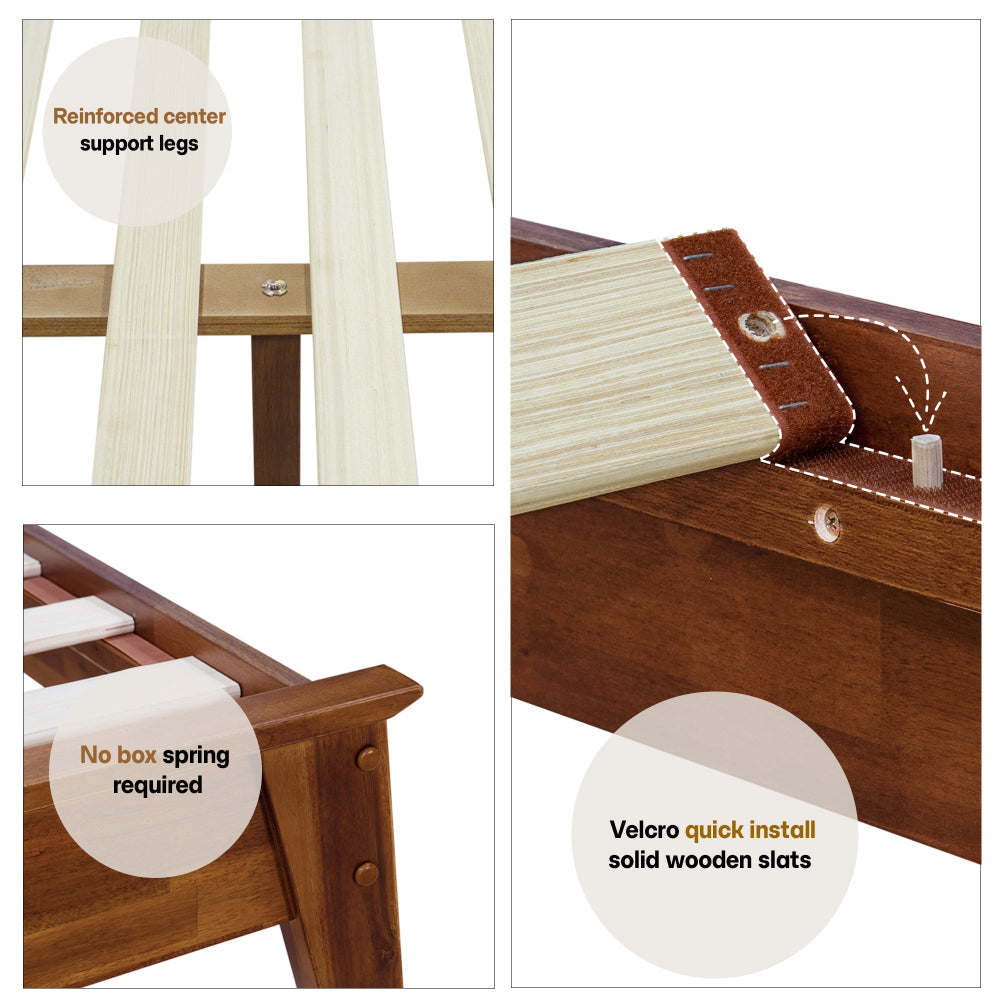 Acacia Kaylin Deluxe Wood Platform Bed Frame