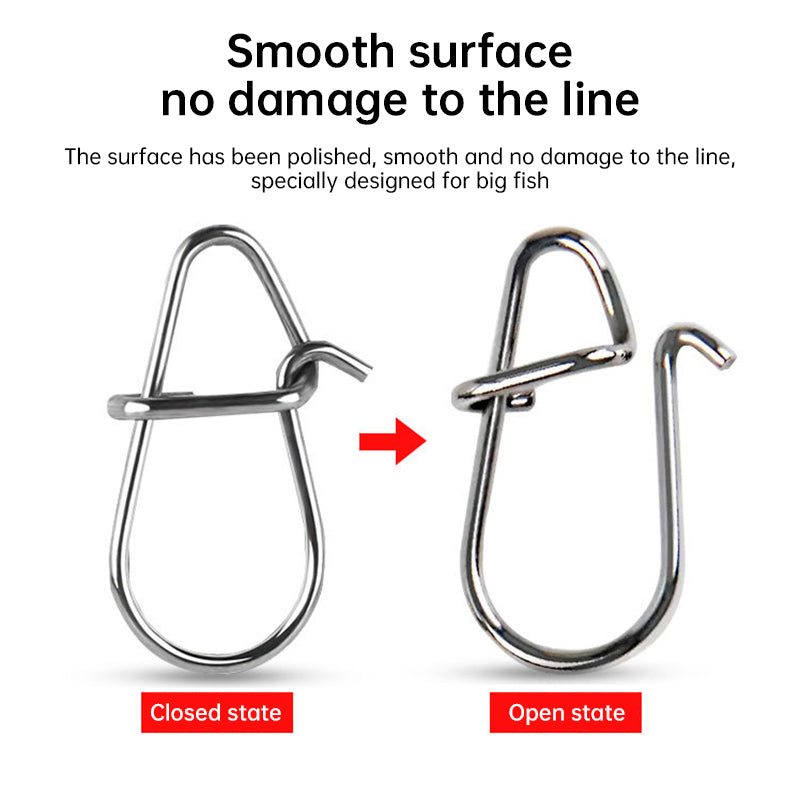 100PCS Stainless Steel Fishing Swivels – Corrosion-resistant for lures/hooks, saltwater/freshwater.