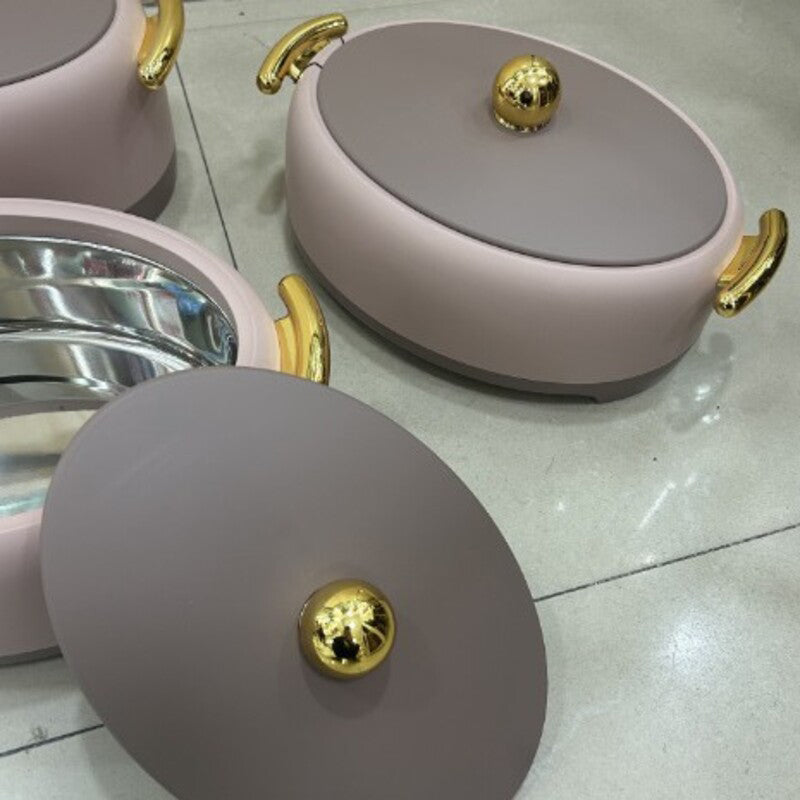 Food Warmer Container, Egg-shaped High-footed Insulated Box, 2L - 2.5L - 3L