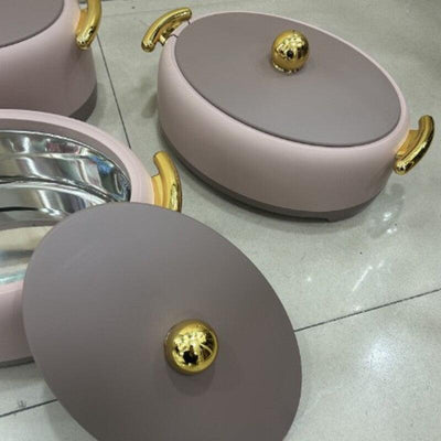 Food Warmer Container, Egg-shaped High-footed Insulated Box, 2L - 2.5L - 3L