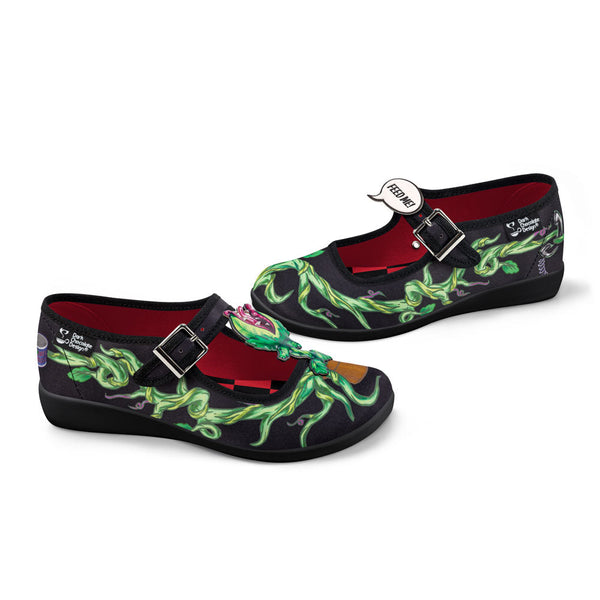 Chocolaticas® Feed Me Women's Mary Jane Flat Hot Chocolate Design