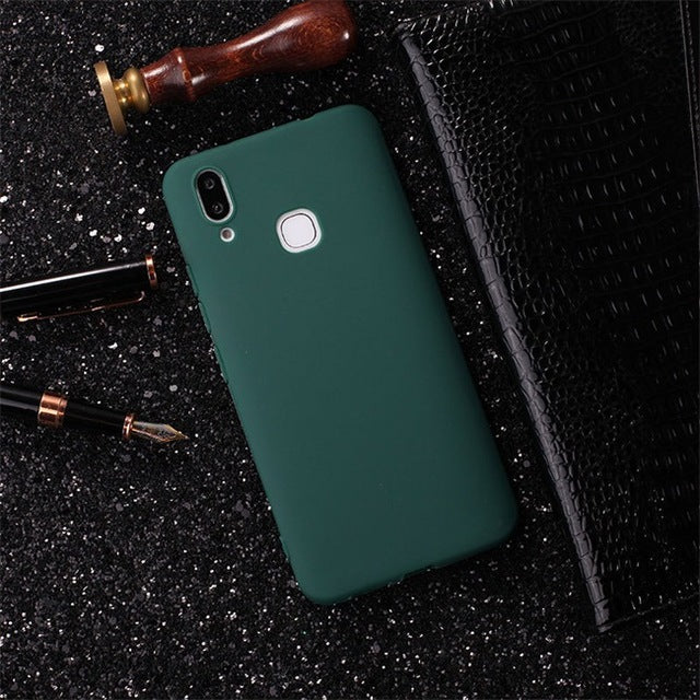 Solid Color Soft Case For Vivo X21Case Vivo Case Silicone Back Cover For Vivo X20 Coques Capa Funda