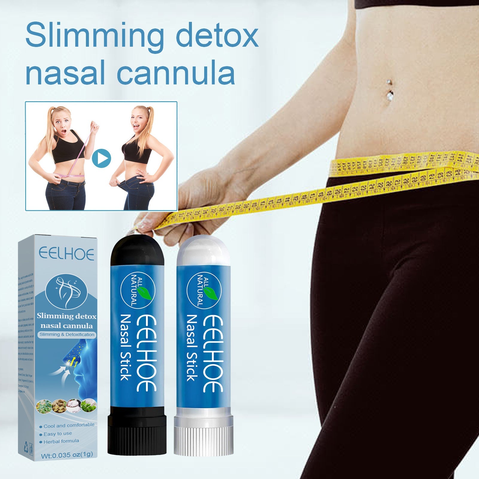 Slimming Nasal Tube Toning Body, Tightening Abdomen, Tightening Thigh Muscles, Refreshing And Refreshing Nasal Tube