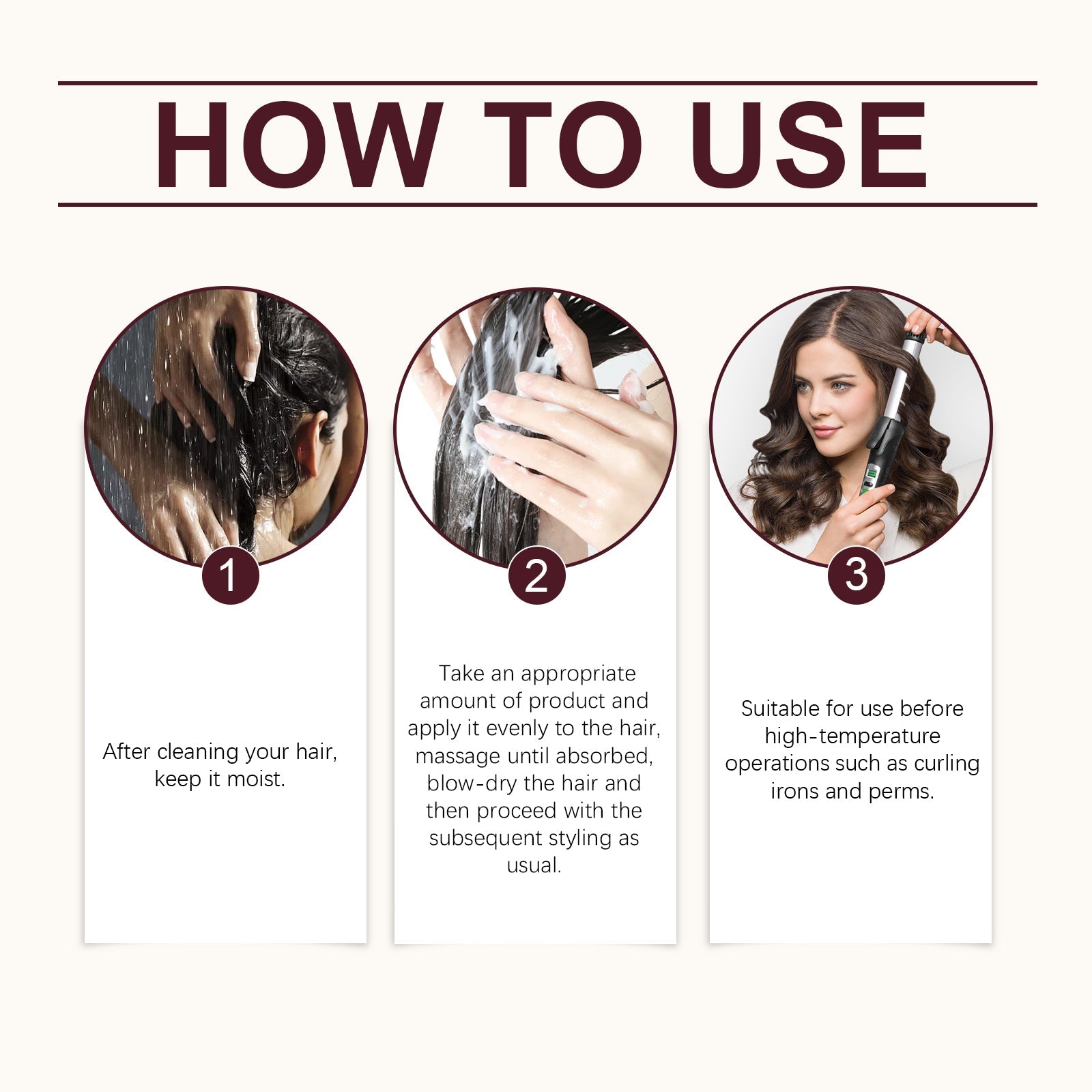 Heat Protection Free Shampoo Mask Gently Curing Dry, Split And Frizzy Hair At The End Of Hair Smooth And Bright Hair Mask