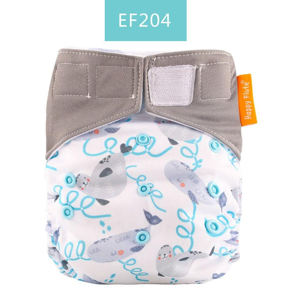 Happy Flute 1 pcs heavy wetter night AIO AI2 baby cloth diaper nappy one size fit all