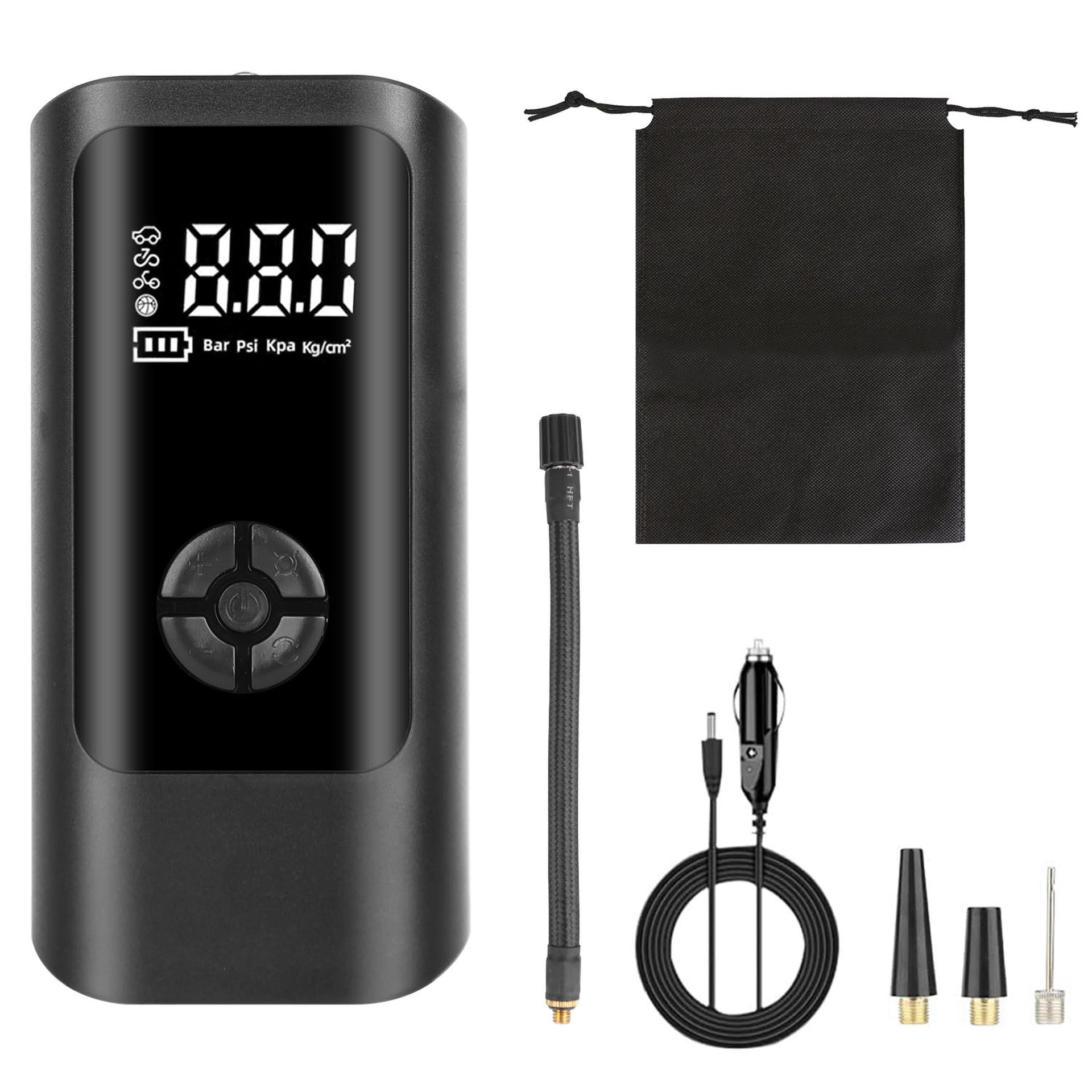 Car Tire Inflator Pump Portable Car Air Compressor Corded Electric Air Pump With LED Light