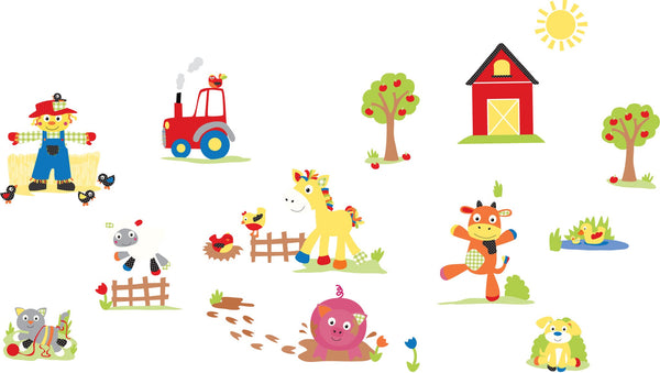 Funberry Farm Animals Wall Decals