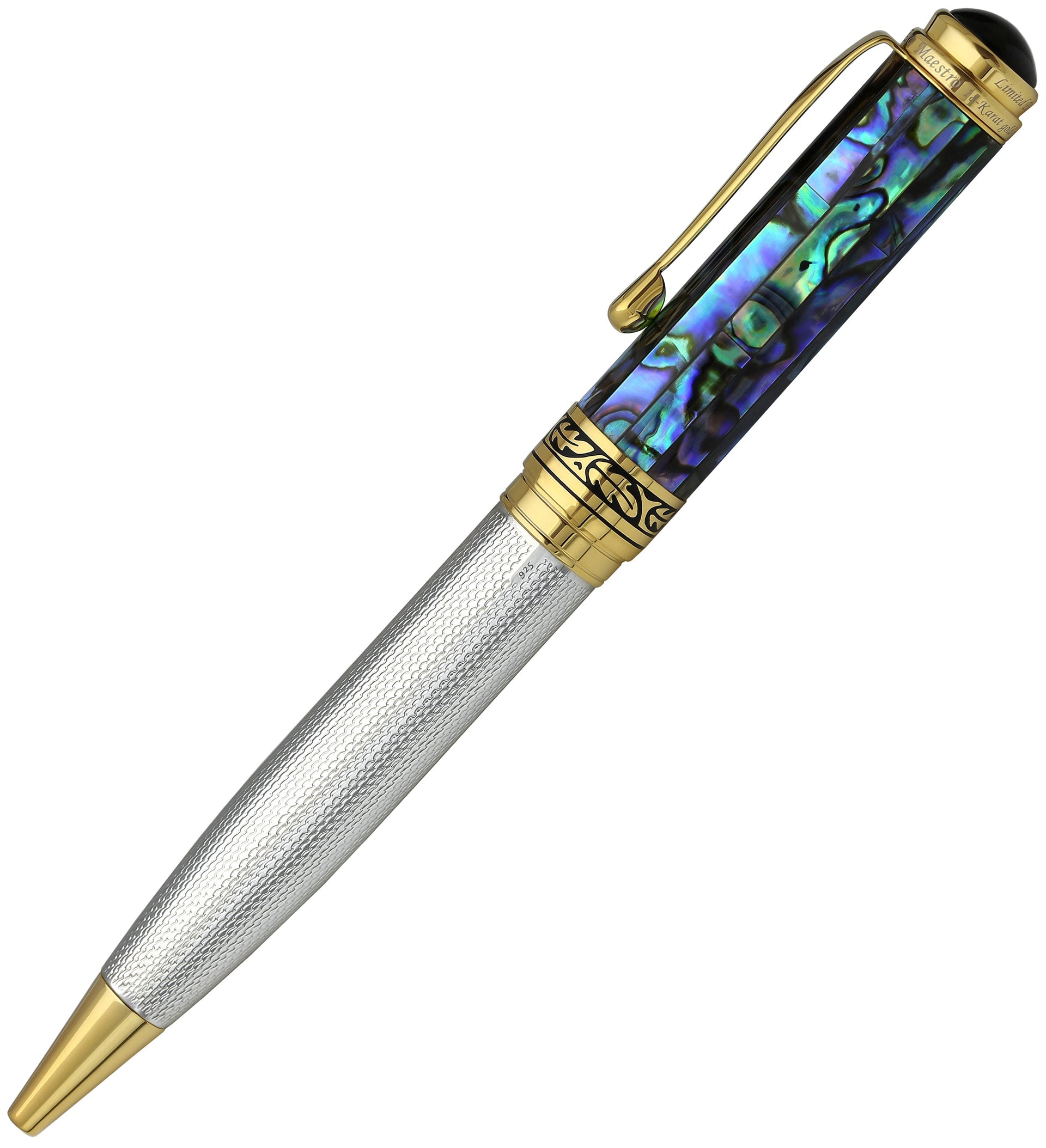 Maestro® 925 Sterling Silver Ballpoint Pen - Paua Abalone Cap