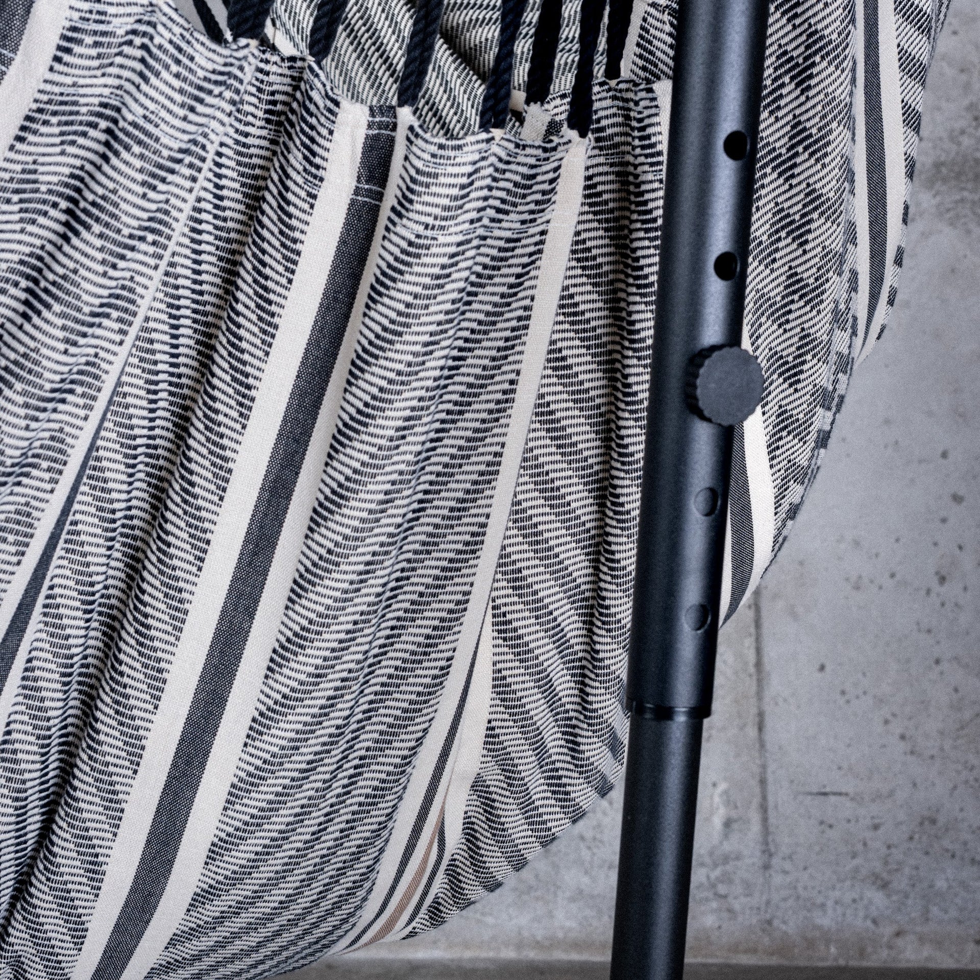 Fiji Organic Zebra – Organic Cotton Comfort Size Hammock Chair with Galvanized Steel Stand