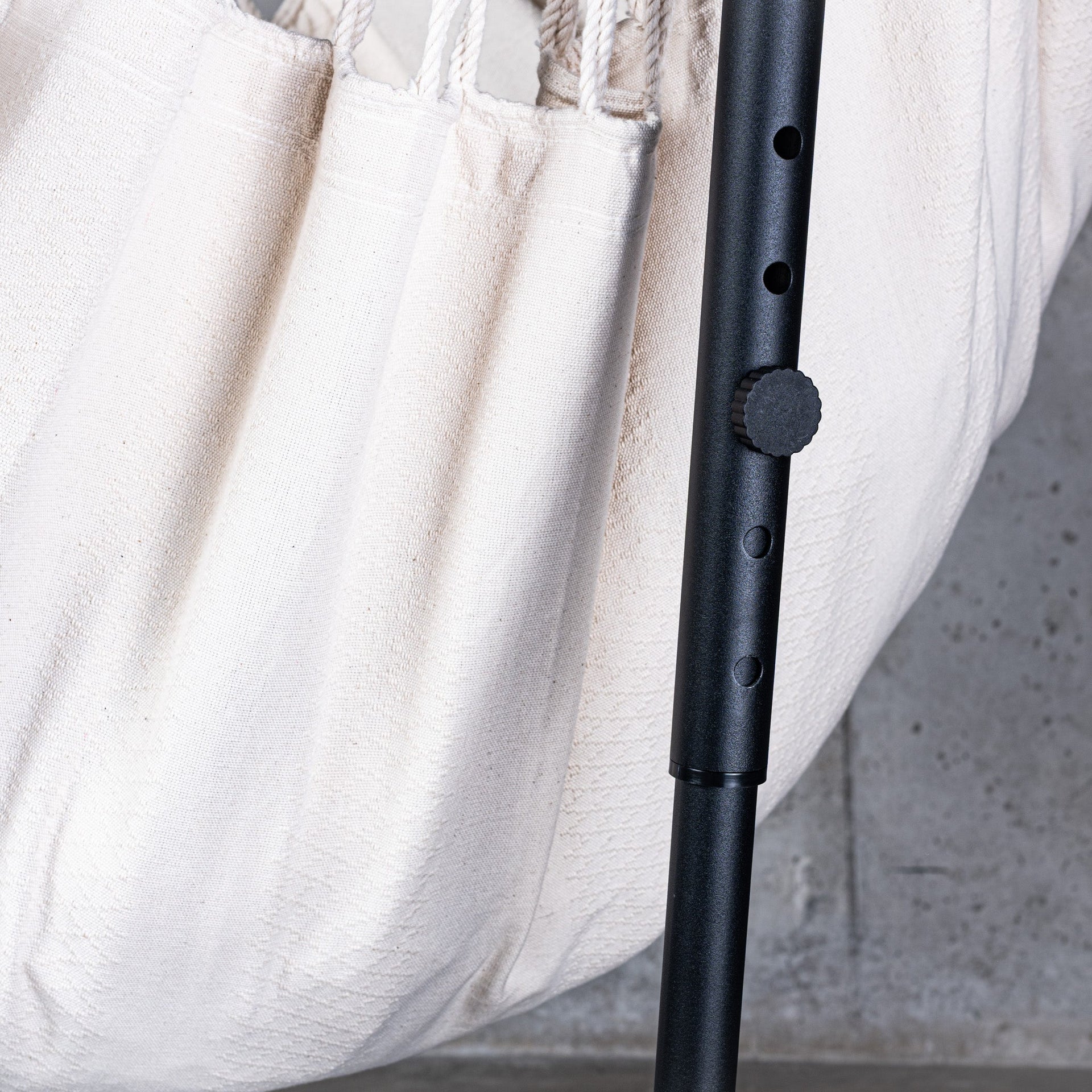 Fiji Organic Latte – Organic Cotton Comfort Size Hammock Chair with Galvanized Steel Stand