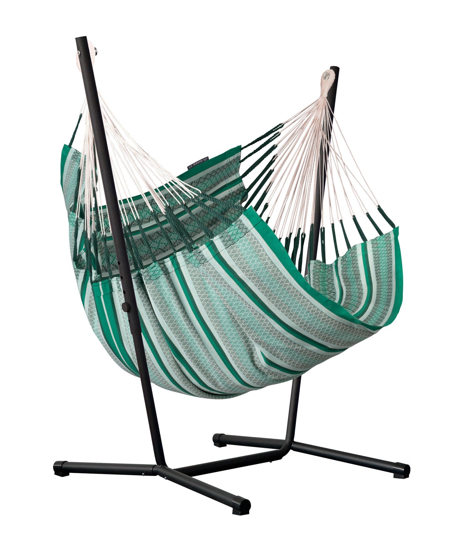 Fiji Organic Agave – Organic Cotton Comfort Size Hammock Chair with Galvanized Steel Stand