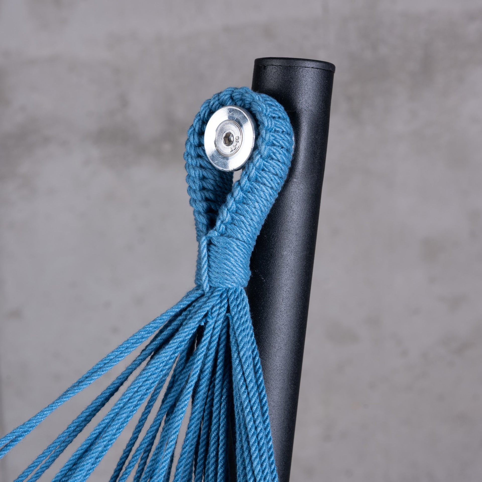 Fiji Organic Blue Zebra – Organic Cotton Comfort SizeHammock Chair with Galvanized Steel Stand