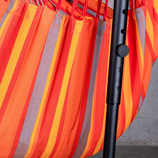 Fiji Outdoor Toucan – Weather-Resistant Comfort Size Hammock Chair with Galvanized Steel Stand