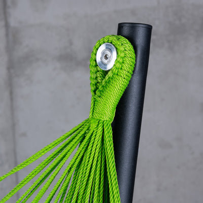 Fiji Outdoor Lime – Weather-Resistant Comfort Size Hammock Chair with Galvanized Steel Stand