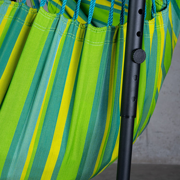 Fiji Outdoor Lime – Weather-Resistant Comfort Size Hammock Chair with Galvanized Steel Stand