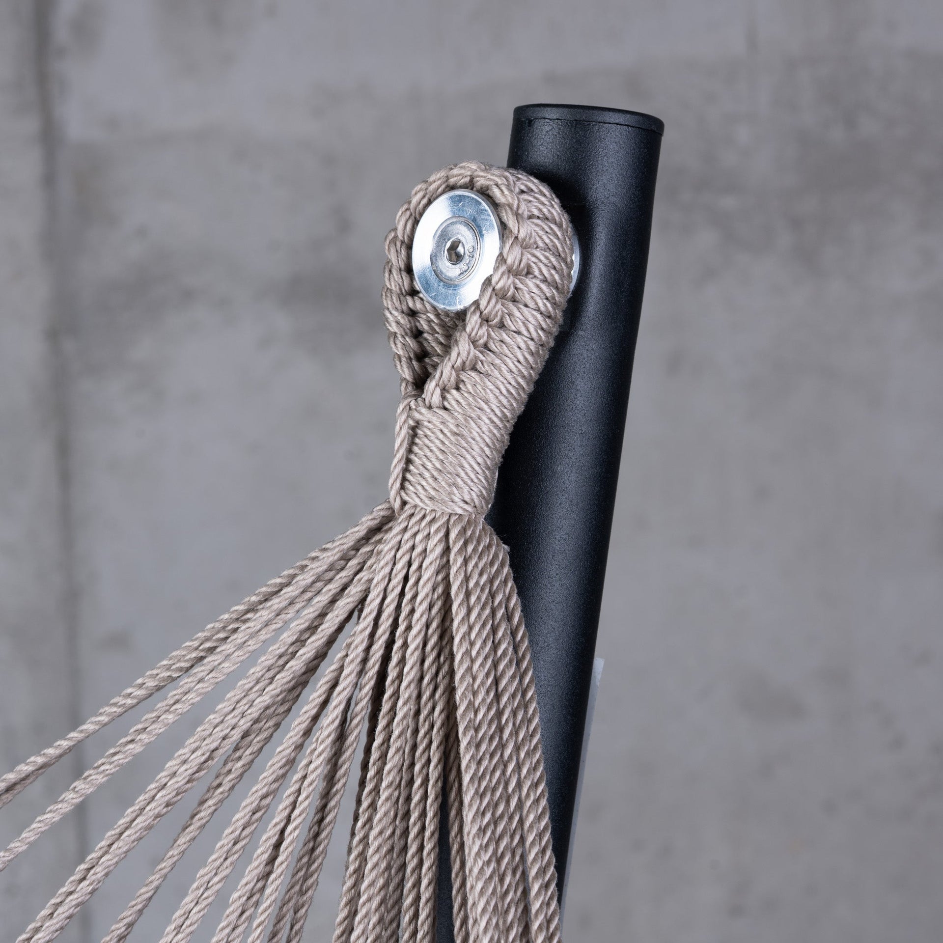 Fiji Outdoor Almond – Weather-Resistant Comfort Size Hammock Chair with Galvanized Steel Stand