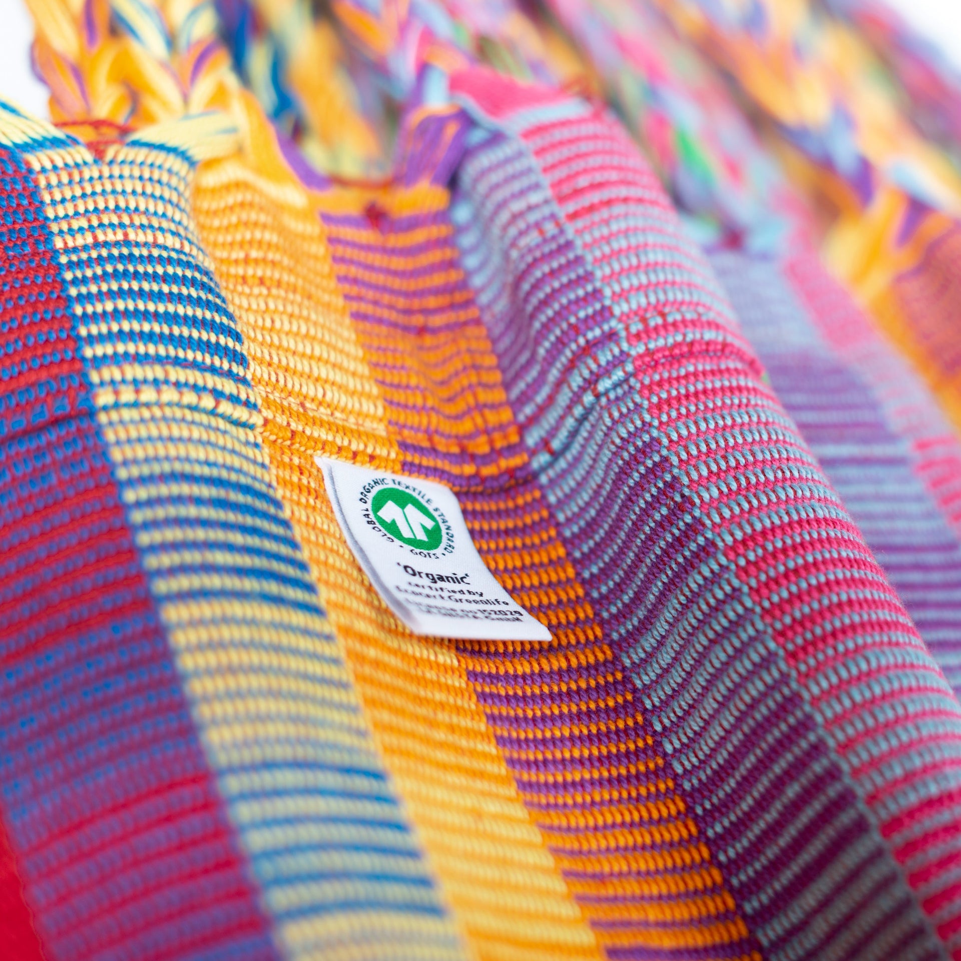 Nautico Cool Grey Colombia Flowers - Organic Cotton Kingsize Hammock with Powder Coated Steel Stand LA SIESTA