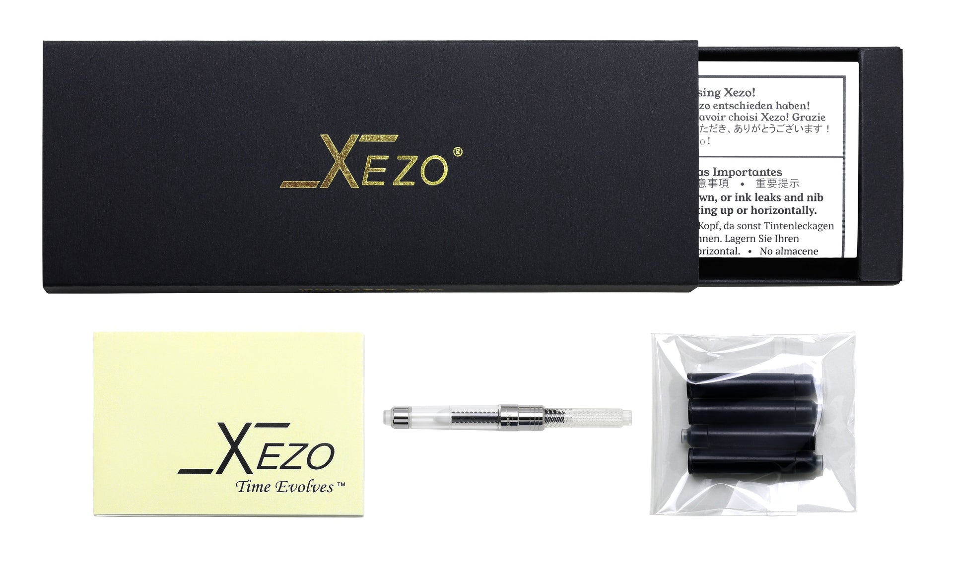Xezo Speedmaster™ Paua Abalone Rose Gold Medium Fountain Pen