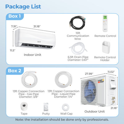 Blast Series 9100 BTU 20.5 SEER2 115V Mini Split Air Conditioner with Heat Pump