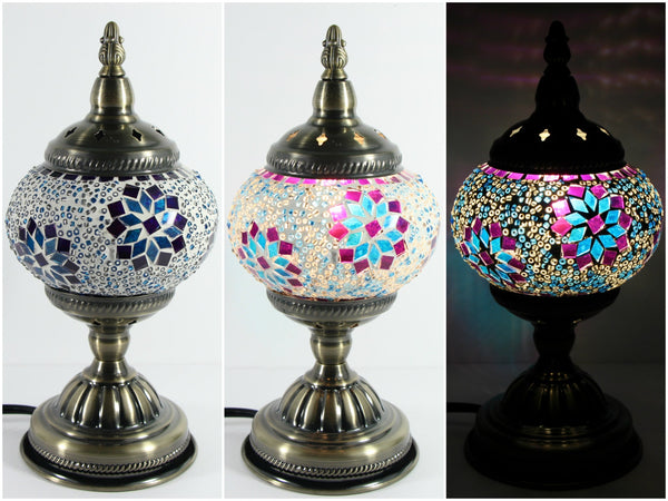 Turkish Mosaic Table Lamp with Bronze Finish - ACL2