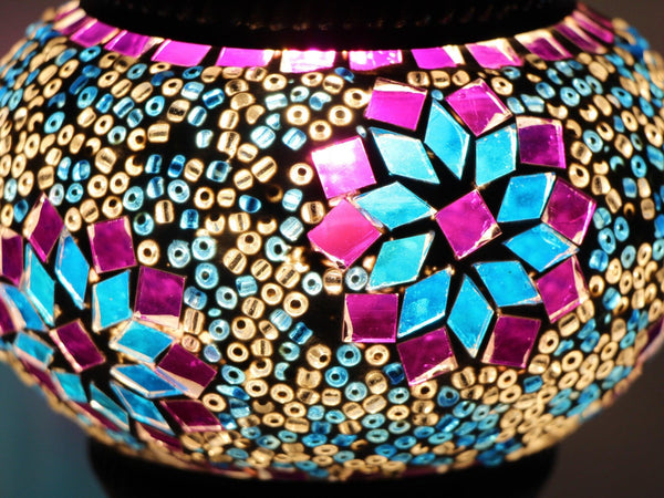 Turkish Mosaic Table Lamp with Bronze Finish - ACL2
