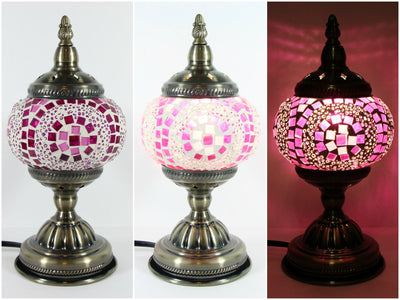 Turkish Mosaic Table Lamp with Bronze Finish - ACL3