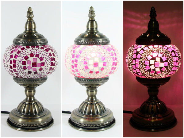 Turkish Mosaic Table Lamp with Bronze Finish - ACL3