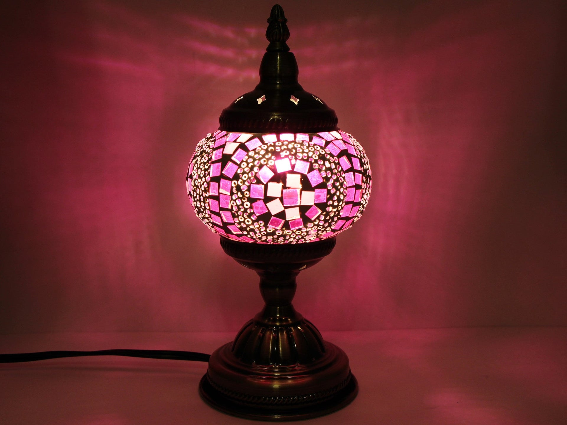 Turkish Mosaic Table Lamp with Bronze Finish - ACL3