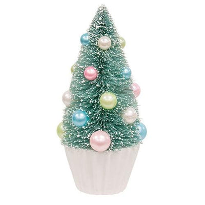 Spring or Christmas Teal Bottle Brush Tree