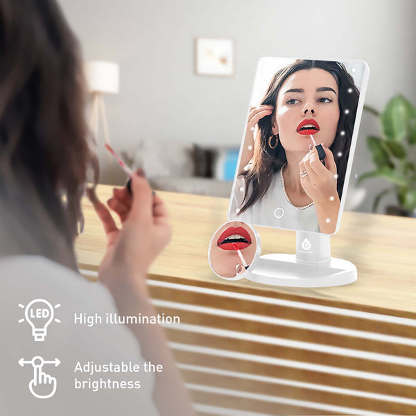 Pursonic Facial Trimmer & Eyebrow Kit, Heated Eyelash Curler & Dimmable LED Vanity Mirror