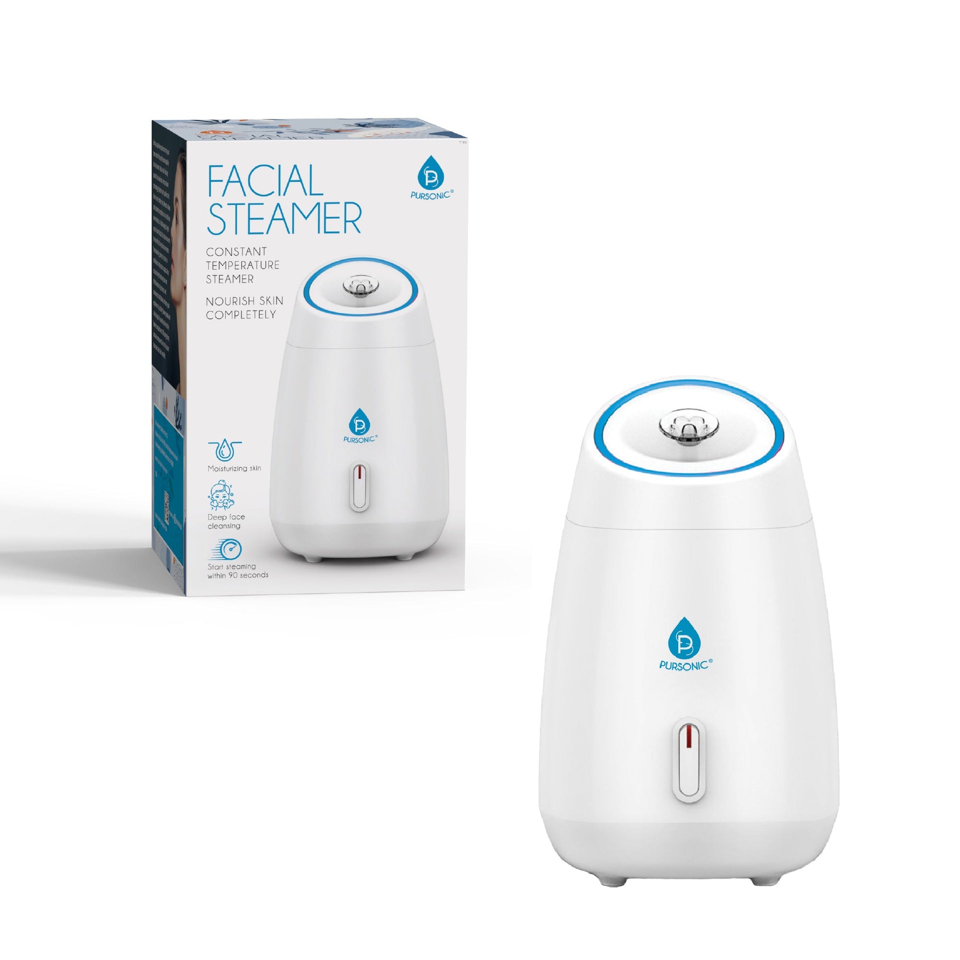 Pursonic Facial Steamer Hot Mist Moisturizing Spa