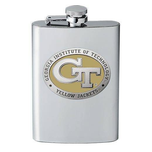 Georgia Tech GT Logo Flask