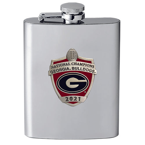 2021 Georgia Football Championship Flask