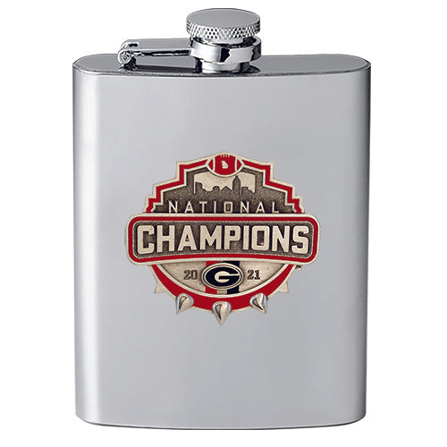 2021 Georgia Official Champion Logo Flask