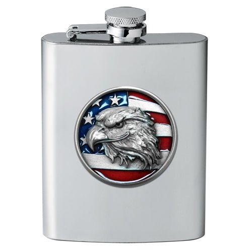 Eagle Head w/ Flag Flask