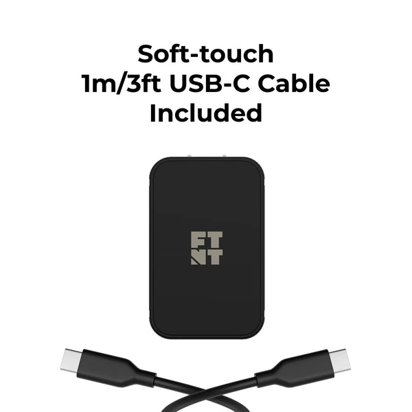 30W USB-C Compact Power Adapter (Soft-touch 1m/3ft USB-C Cable Included)