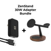 ZenStand 3-in-1 Wood MagSafe-compatible Charging Dock with 30W GaN Adapter