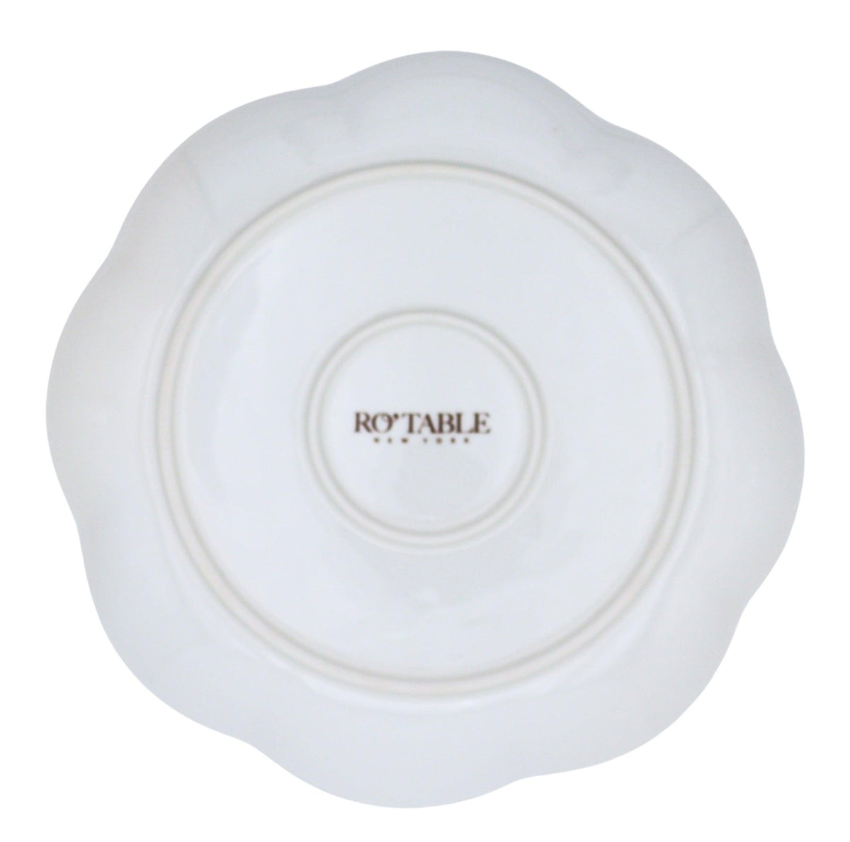 Fabled Flora Scalloped Ceramic Dinner Plates – Set of 4 (+1 Bonus Plate)