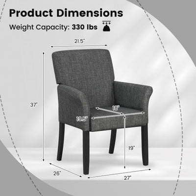 Executive Guest Chair Reception Waiting Room Arm Chair-Gray