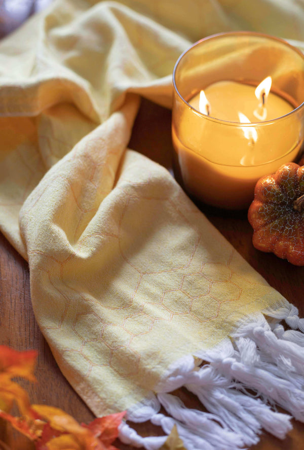 Turkish Towel | Hand Towel | Yellow + Orange