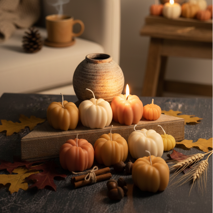 Pumpkin Candle | Rustic Candle | Autumn Candle