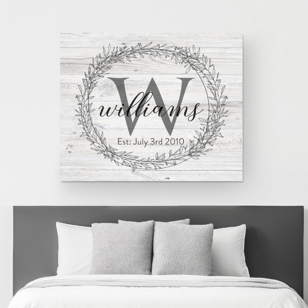 Last Name Sign - Custom Monogram Sign