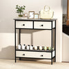 Farmhouse Console Table with Open Storage Shelf for Hallway-Gray